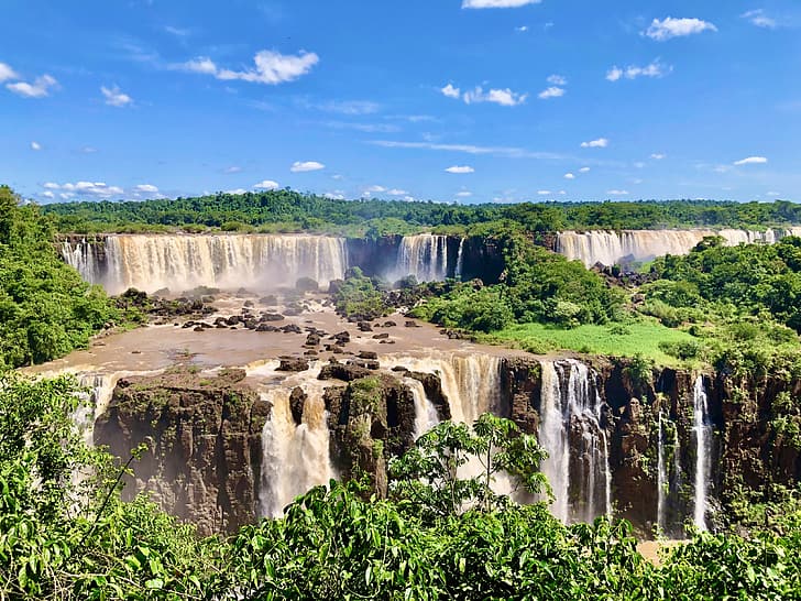 nature, waterfall, Iguazu Falls, HD wallpaper