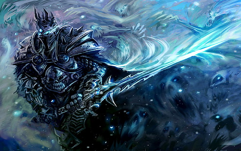 Arthas, World of Warcraft: Wrath of the Lich King, World of Warcraft, Warcraft, videospel, Lich King, Arthas Menethil, HD tapet HD wallpaper
