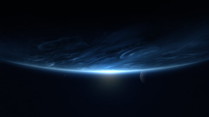 Planet, Horizon, Earth, 4K, HD wallpaper