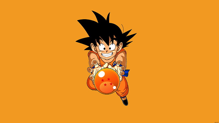 Goku i pomarańczowy czterogwiazdkowy Dragon Ball, Dragon Ball, Dragon Ball Z, Son Goku, Kid Goku, anime, Tapety HD