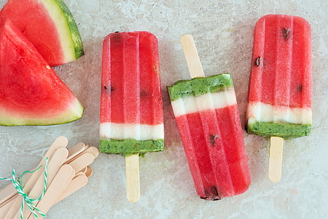 Lebensmittel, Eis am Stiel, Melonen, Wassermelonen, HD-Hintergrundbild HD wallpaper