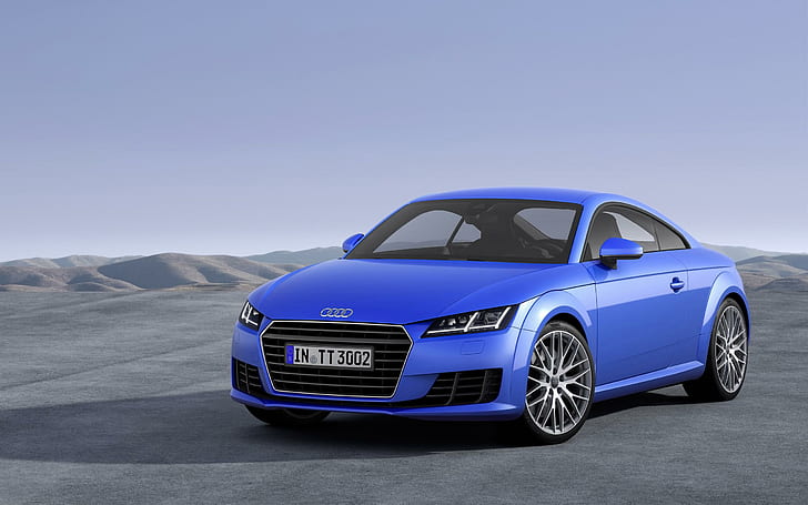 Audi TT 2014, audi coupe azul, audi, 2014, carros, HD papel de parede