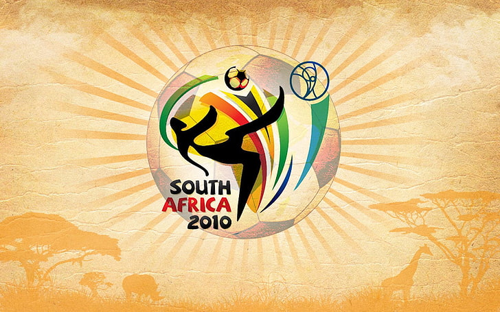 كأس العالم لكرة القدم 2010 ، جنوب أفريقيا 2010 رمز كرة القدم ، الرياضة ، كرة القدم، خلفية HD