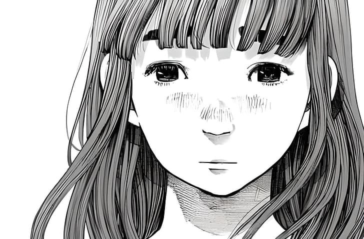 Oyasumi Punpun, einfacher Hintergrund, Anime-Mädchen, HD-Hintergrundbild
