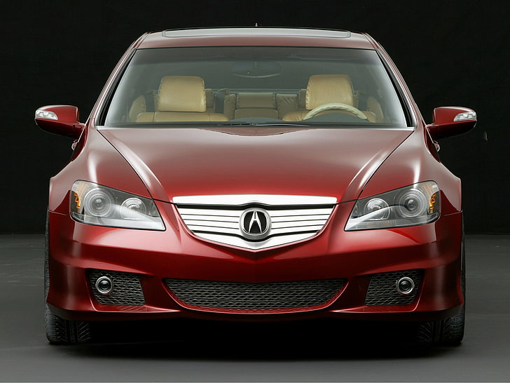 red Acura car, acura, rl, concept, red, front view, style, cars, HD wallpaper