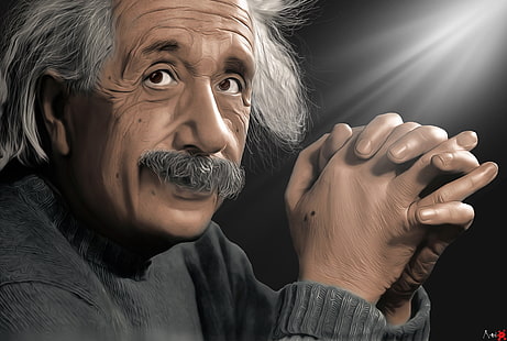  Albert Einstein, digital, HD wallpaper HD wallpaper