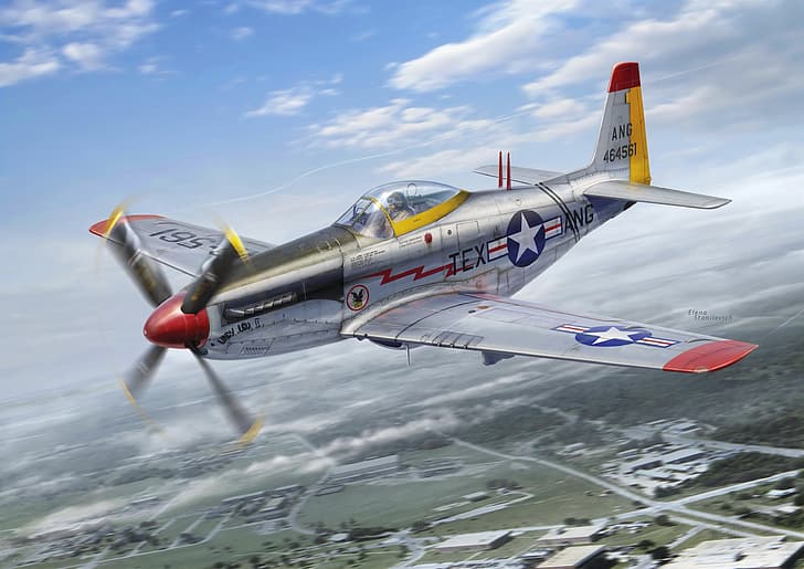 Myśliwiec, USAF, P-51 Mustang, North American P-51, P-51H, Tapety HD