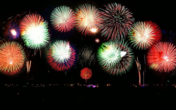 Fogos de artifício HD, fogos de artifício, fotografia, fogos de artifício, HD papel de parede