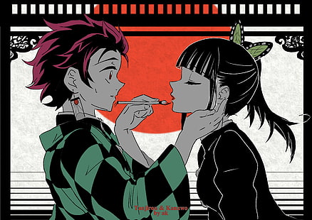 Anime, Demon Slayer: Kimetsu no Yaiba, Kanao Tsuyuri, Tanjirou Kamado, Wallpaper HD HD wallpaper
