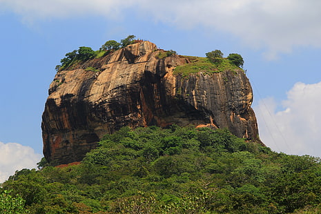 природа, Шри Ланка, Сигирия, „лъвска скала“, скалисто плато, HD тапет HD wallpaper
