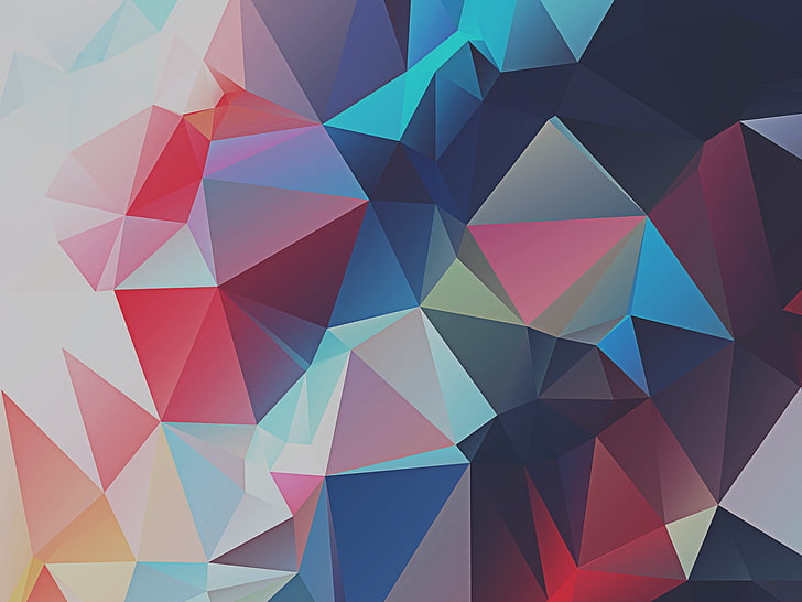 Assorted-color geometric wallpaper, minimalism, low poly, HD wallpaper |  Wallpaperbetter
