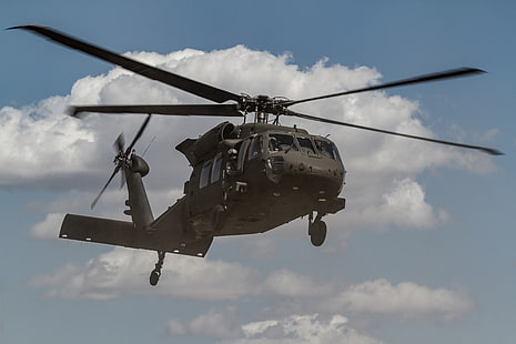 helikopterler, askeri uçak, Sikorsky UH-60 Kara Şahin, HD masaüstü duvar kağıdı HD wallpaper