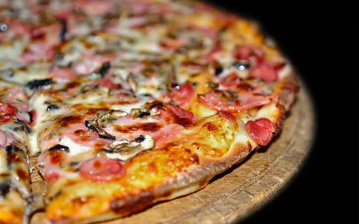 Ymmy Pizza, buah-buahan, keren, enak, makanan, 3d dan abstrak, Wallpaper HD