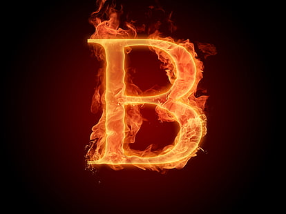 огън, пламък, буква, азбука, Litera, HD тапет HD wallpaper