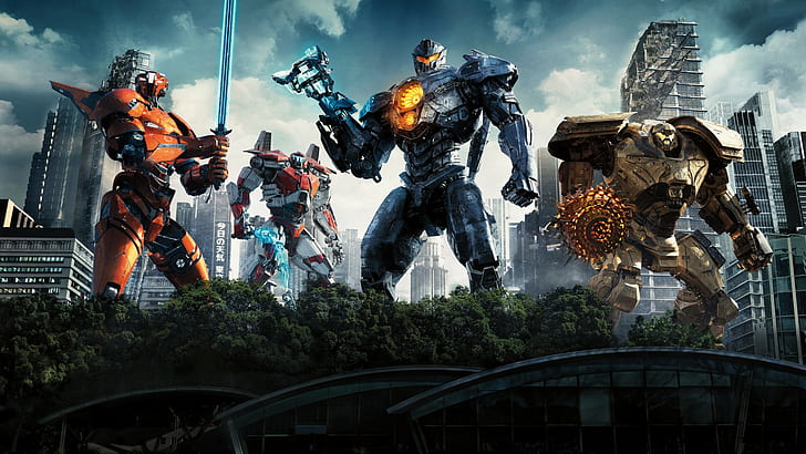 Orla do Pacífico, Orla do Pacífico: Revolta, Jaegers, Robôs, ficção científica, HD papel de parede
