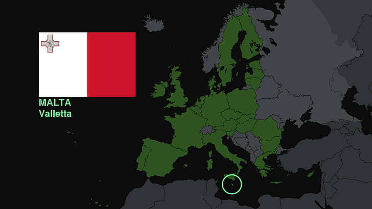 Europa, bandiera, Malta, mappa, Sfondo HD