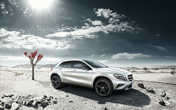 2014 Mercedes Benz GLA Edition, srebrny mercedes benz suv, edycja, mercedes, benz, 2014, samochody, mercedes benz, Tapety HD