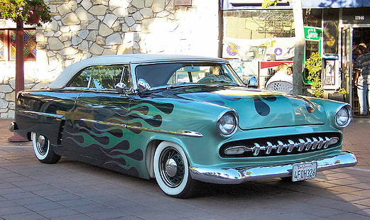 1953 Mercury Custom Chop Top, custom, vintage, mercury, classic, chop, cars, HD wallpaper HD wallpaper