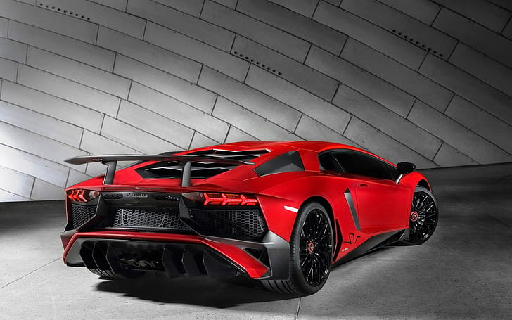 2015 Lamborghini Aventador LP750 4 Superveloce 2 Car HD, roter Lamborghini-Sportwagen, 2015, Aventador, Lamborghini, LP750, Superveloce, HD-Hintergrundbild