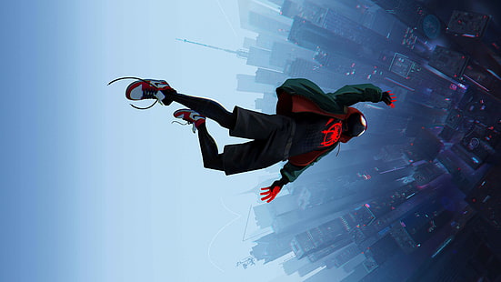 Spiderman en el verso araña, 2018 películas, películas, Spiderman, películas animadas, hd, 4k, 5k, 8k, Fondo de pantalla HD HD wallpaper