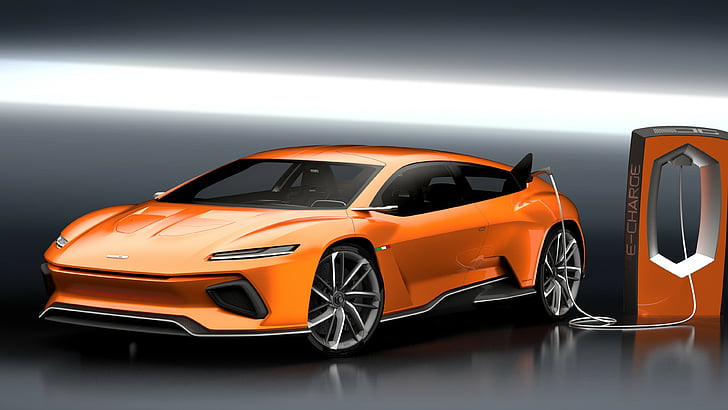 кафяв автомобил играчка Lambo, GT Zero, автосалон в Женева 2016 г., пауза за изключване, електрически автомобили, оранжево, HD тапет