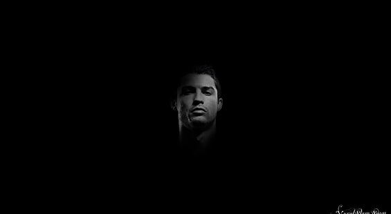 CR7, Sport, Fußball, Dunkel, Schwarz, Ronaldo, Cristiano Ronaldo, CR7, HD-Hintergrundbild HD wallpaper