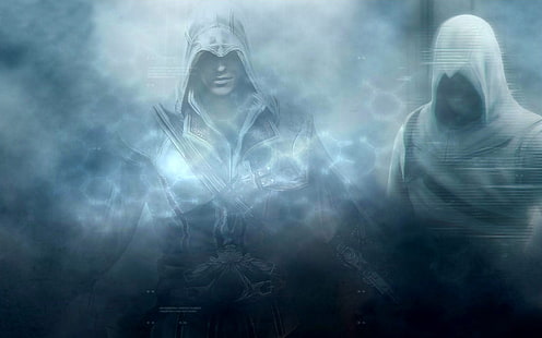 Assassin's Creed, Ezio Auditore da Firenze, Altaïr Ibn-La'Ahad, videospel, HD tapet HD wallpaper