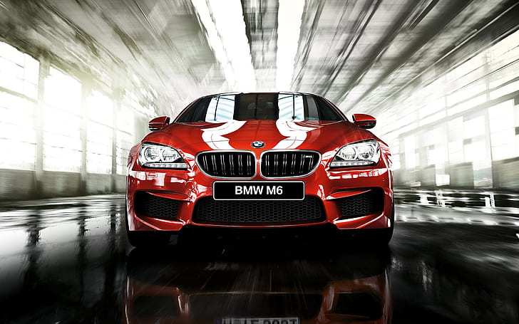 BMW M6 F13 Coupe, red bmw m6, HD wallpaper