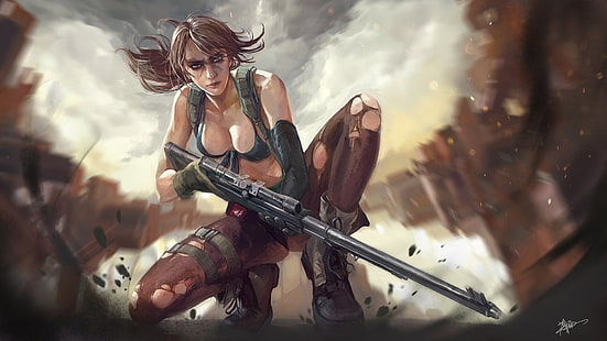 Metal Gear Solid, Metal Gear Solid V: The Phantom Pain, เงียบ (Metal Gear Solid), วอลล์เปเปอร์ HD HD wallpaper