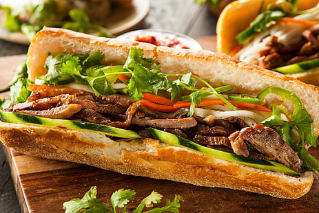 Sandwich, bread, food, cream, HD wallpaper HD wallpaper