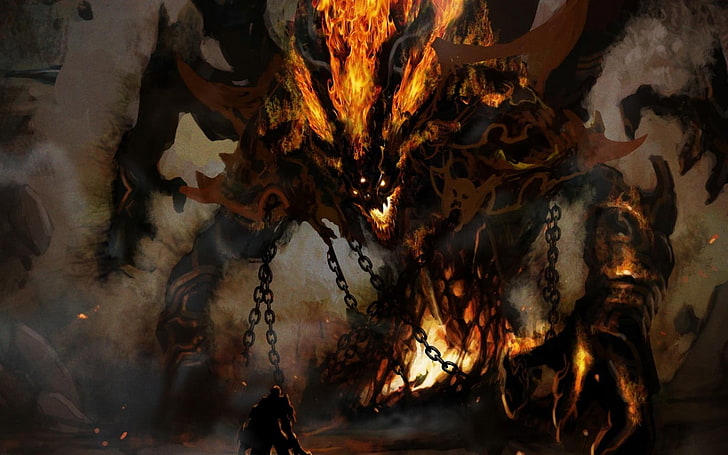 digitale Tapete des Teufelcharakters, Dämon, HD-Hintergrundbild
