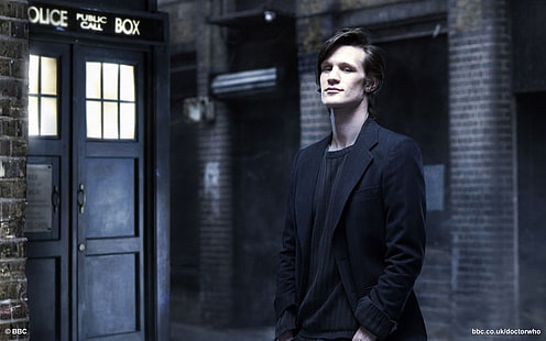 Doctor Who, The Doctor, Matt Smith, men, TARDIS, Doctor Kesebelas, Wallpaper HD HD wallpaper