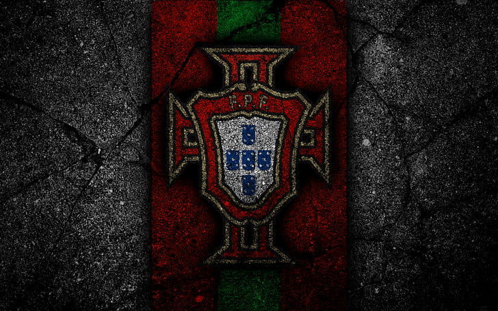 サッカー、ポルトガルナショナルフットボールチーム、エンブレム、ロゴ、ポルトガル、 HDデスクトップの壁紙