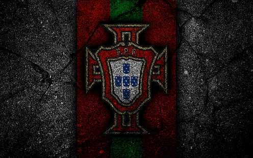 Fotboll, Portugals fotbollslandslag, emblem, logotyp, Portugal, HD tapet HD wallpaper
