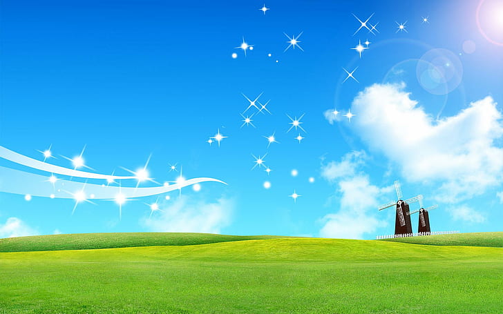 Shining Sky, shining, dreamy and fantasy, HD wallpaper