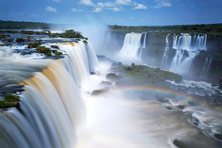 waterfall, Argentina, Iguazu Falls, HD wallpaper