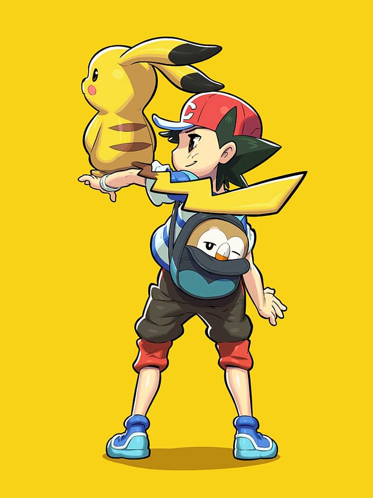 Pokémon, Ash Ketchum, Pikachu, HD-Hintergrundbild, Handy-Hintergrundbild