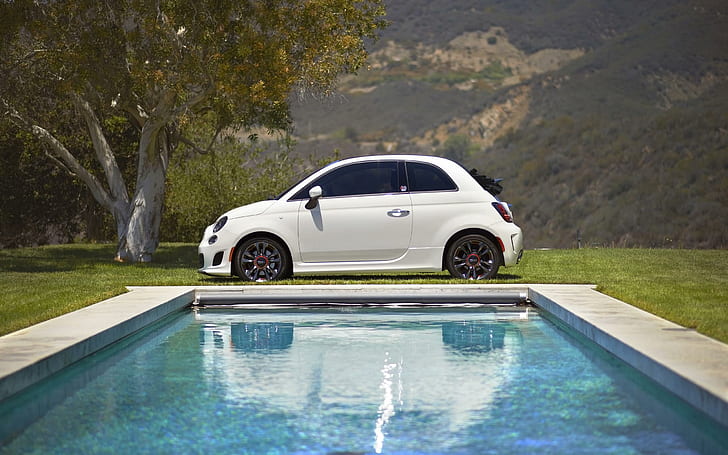 2014 Fiat 500c GQ Edition 2, бяло купе, издание, fiat, 2014, 500c, автомобили, HD тапет