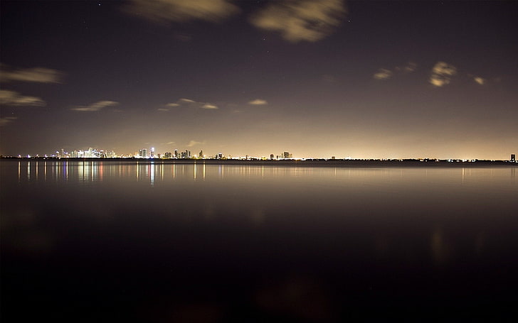 paisaje urbano, agua, Miami, Fondo de pantalla HD