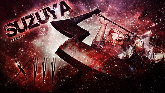 Suzuya Juuzou digital wallpaper, Anime, Tokyo Ghoul, Blood, Boy, Juuzou Suzuya, Scythe, Tongue, Weapon, White Hair, HD wallpaper HD wallpaper