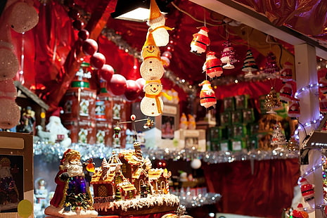 Feiertag, Weihnachten, Weihnachtsschmuck, Markt, HD-Hintergrundbild HD wallpaper