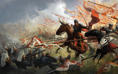 Cavalry, Crimean Khanate, horse, Janissaries, Lithuania, Poland, Winged Hussars, HD wallpaper HD wallpaper
