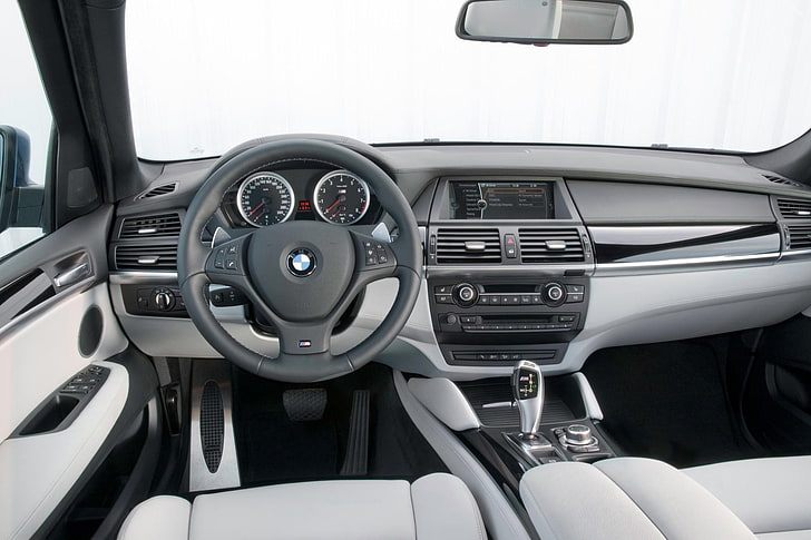 BMW X5 M50d, bmw x5 m 2010 interior, car, HD wallpaper