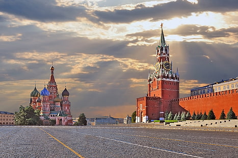 Iglesia de San Basilio Rusia, Moscú, El Kremlin, Rusia, Plaza Roja, Kremlin, Fondo de pantalla HD HD wallpaper