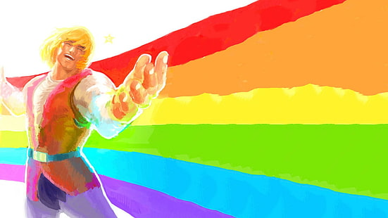 He-Man, rainbows, He-Man et les Maîtres de l'Univers, Fond d'écran HD HD wallpaper