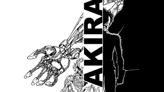 monocromatico, Akira, tetsuo shima, anime, Sfondo HD HD wallpaper