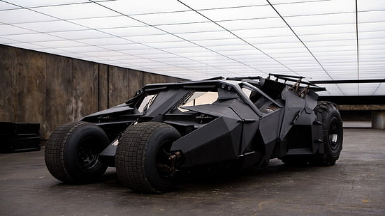 czarny samochód, Batmobil, Mroczny Rycerz, filmy, pojazd, Batman, Tapety HD HD wallpaper