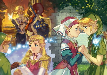 Zelda ، The Legend Of Zelda: Ocarina Of Time ، Link ، Navi (The Legend Of Zelda) ، Sheik (The Legend of Zelda)، خلفية HD HD wallpaper