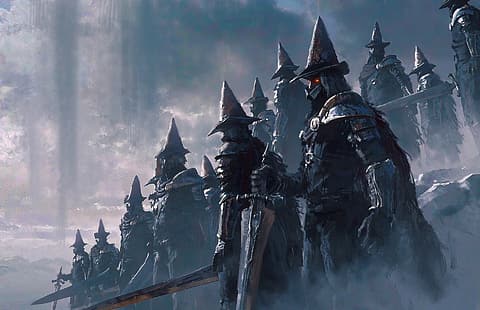 fantasy art, grafika, grafika z gier wideo, Abyss Watchers, Dark Souls, Dark Souls III, Undead Legion, Tapety HD HD wallpaper