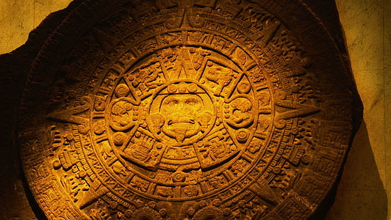 Aztec Calendar, 2012, mexico, shadow, aztec, myserious, ancient, nature and landscapes, HD wallpaper HD wallpaper